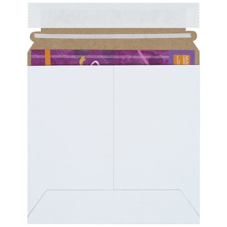 Bsc Preferred 6-3/8 x 6'' White Self-Seal Stayflats Plus Mailers, 200PK RM6SS